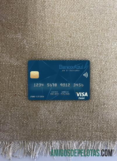 El Salvador Banco Azul De El Salvador Cartão de Débito Visa Photolook Front amostra